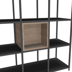 Flexwall inbouw opbergelement 36 br x 36 hg x 43 dp, 1-vak met tussenschot, 2-zijdig toegankelijk