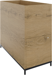 Flexwall plantenkast op 4-poots sokkel 43br x 85hg x 90dp, 2-vaks, 2x draaideur, push to open