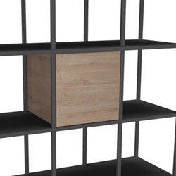 Flexwall inbouw opbergelement 36 br x 36 hg x 43 dp, 1-vak met 1x draaideur, push to open