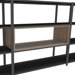 Flexwall inbouw opbergelement 115 br x 36 hg x 43 dp, indeling 1-vak volledig open