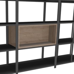 Flexwall inbouw opbergelement 76 br x 36 hg x 43 dp, 1-vak met tussenschot, 2-zijdig toegankelijk