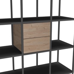 Flexwall inbouw opbergelement 36 br x 36 hg x 43 dp, 2x uittreklade voorzien van push to open