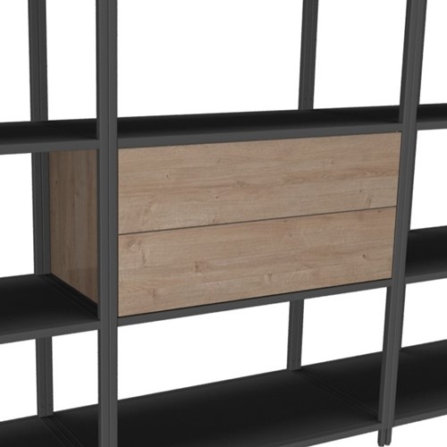 Flexwall inbouw opbergelement 76 br x 36 hg x 43 dp, 2x uittreklade voorzien van push to open