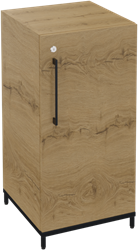 Flexwall kast 2 OH op metalen 4-poots sokkel 41 br x 85 hg x 43 dp met 1 x draaideur en 1 legbord