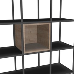 Flexwall inbouw opbergelement 36 br x 36 hg x 43 dp, indeling 1-vak met dichte achterzijde