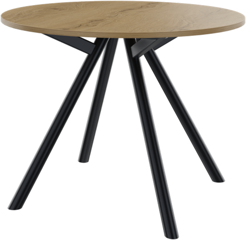 Bridge vergadertafel rond 100 cm doorsnede, ronde poten Ø50 mm, vaste hoogte 75 cm