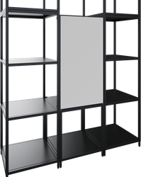 Flexwall magnetisch whiteboard tbv complete opstelling, 41 br x 76 hg, dubbelzijdig