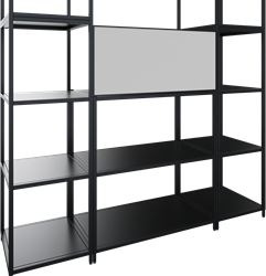 Flexwall magnetisch whiteboard tbv complete opstelling, 80 br x 36 hg, dubbelzijdig