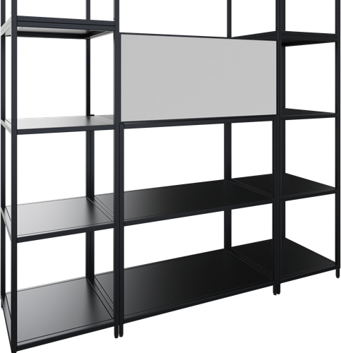 Flexwall magnetisch whiteboard tbv complete opstelling, 80 br x 36 hg, dubbelzijdig