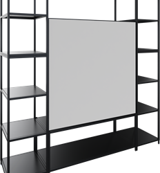 Flexwall magnetisch whiteboard tbv complete opstelling, 119 br x 115 hg, dubbelzijdig