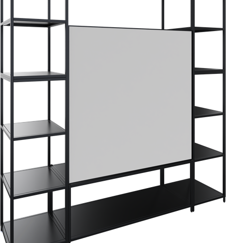 Flexwall magnetisch whiteboard tbv complete opstelling, 119 br x 115 hg, dubbelzijdig