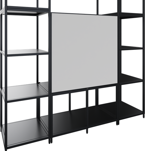 Flexwall magnetisch whiteboard tbv complete opstelling, 80 br x 76 hg, dubbelzijdig