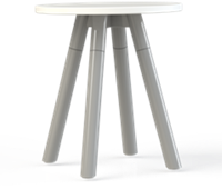 Bijzettafel Huislijn Corner rond, metalen frame, vaste hoogte 42 cm, in diverse uitvoeringen en maten