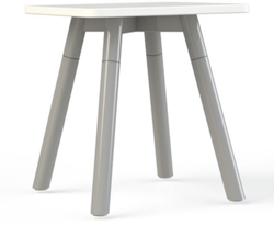 Bijzettafel Huislijn Corner vierkant, houten frame, vaste hoogte 42 cm, in diverse uitvoeringen en maten