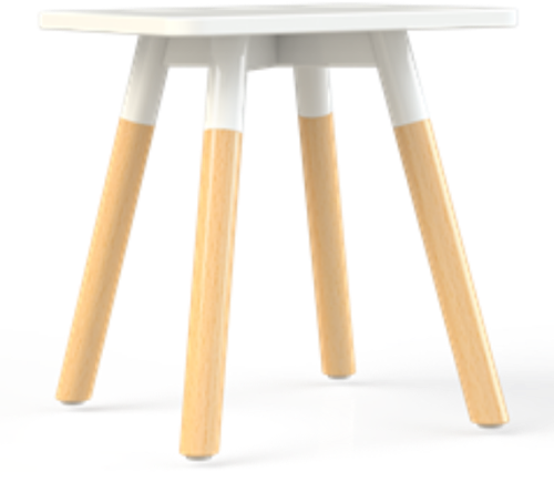 Bijzettafel Huislijn Corner vierkant, metalen frame, vaste hoogte 42 cm, in diverse uitvoeringen en maten