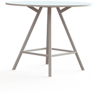 Vergadertafel Huislijn Bridge, rond, ronde poten,  vaste hoogte 110cm, in diverse maten en uitvoeringen