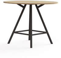 Vergadertafel Huislijn Bridge, rond, vaste hoogte 110cm, in diverse maten en uitvoeringen
