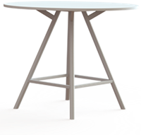 Vergadertafel Huislijn Bridge, vierkant met afgeronde hoeken, vaste hoogte 110cm, in diverse maten en uitvoeringen
