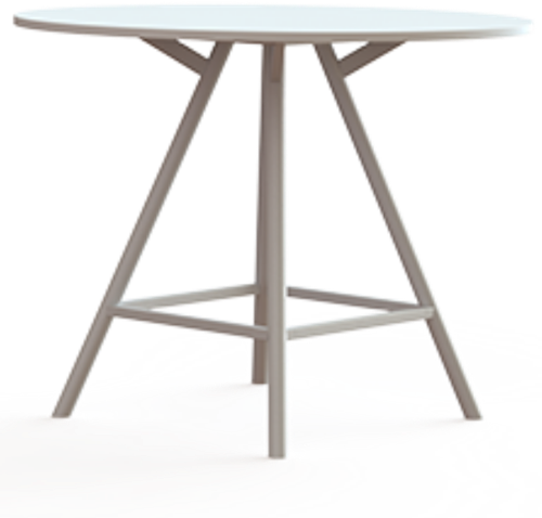 Vergadertafel Huislijn Bridge, vierkant met afgeronde hoeken, vaste hoogte 110cm, in diverse maten en uitvoeringen