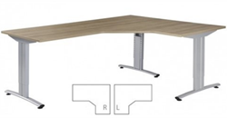 Bureau Huislijn Basic Cad/Cam 200x80/160x80cm Links, hoogte instelbaar 62-86cm