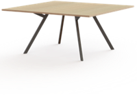 Vergadertafel Huislijn Bridge, vierkant 160cm, vaste hoogte 75 cm, in diverse uitvoeringen