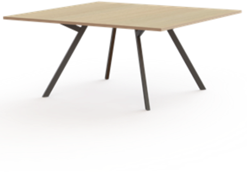 Vergadertafel Huislijn Bridge, vierkant 160cm, vaste hoogte 75 cm, in diverse uitvoeringen