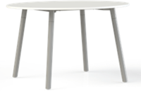 Vergadertafel Huislijn Corner rond 120 cm, metalen frame, vaste hoogte 75 cm, in diverse uitvoeringen