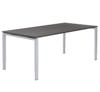 Bureau Huislijn Carré 4-poots, hoogte instelbaar 62-86cm, incl. kabelgoot, leverbaar in div. maten en uitvoeringen