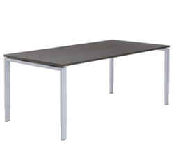 Bureau Huislijn Carré 4-poots, hoogte instelbaar 62-86cm, incl. kabelgoot, leverbaar in div. maten en uitvoeringen