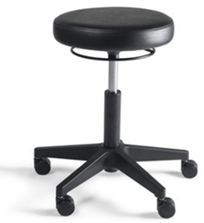 Werkstoel Tabouret 327 zitting PVC, voetkruis kunststof