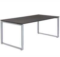 Bureau Huislijn Carré O-poot, hoogte instelbaar 62-86cm, incl. kabelgoot, leverbaar in div. maten en uitvoeringen