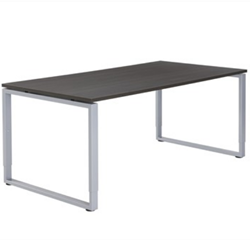 Bureau Huislijn Carré O-poot, hoogte instelbaar 62-86cm, incl. kabelgoot, leverbaar in div. maten en uitvoeringen
