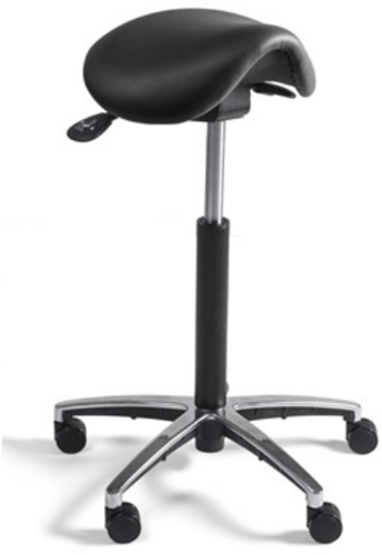 Zadelkruk 3969 smalle zitting, voetkruis aluminium