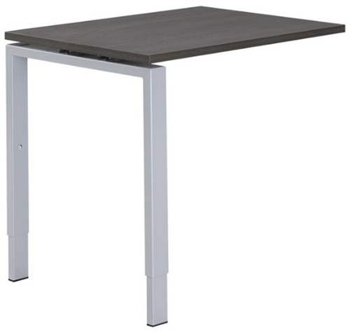 Aanbouwbureau Huislijn Carré - hoogte instelbaar 62 - 86cm, leverbaar in diverse maten en uitvoeringen - 80 x 46 - Eiken Robson - Zwart