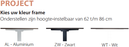 Aanbouwbureau Huislijn Carré - hoogte instelbaar 62 - 86cm, leverbaar in diverse maten en uitvoeringen-3