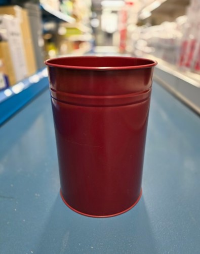 Papierbak metaal 450mm/30,9ltr rood
