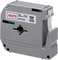 Brothertape MK-222BZ  9mm rood op wit -2