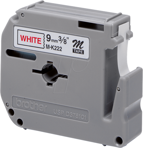 Brothertape MK-222BZ  9mm rood op wit -2