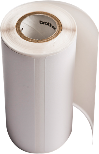 Etiket thermisch 76x44mm voorgestanste rol 335 labels/rol tbv Brother RJ printers