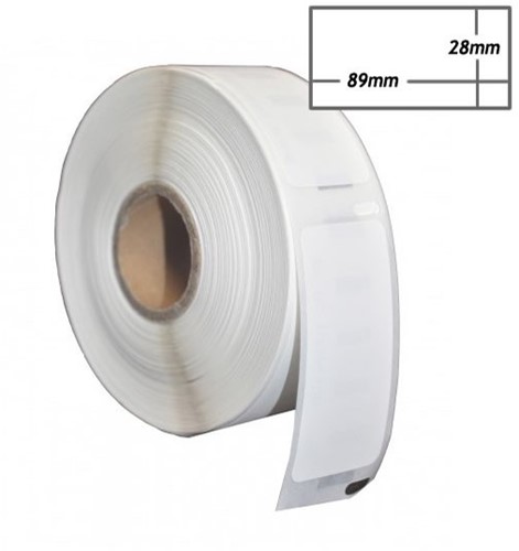 Etiket Dymo compatible  28x89mm adres 12rol/130 99010