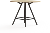 Vergadertafel Huislijn Bridge, rond, vaste hoogte 110cm, in diverse maten en uitvoeringen