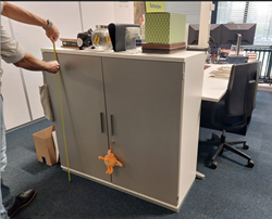 Draaideurkast Palmberg 114x120x44 -  gebruikt