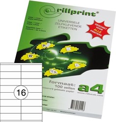 Etiket A4 105x 35mm Rillstab ds/1600