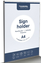 Kaarthouder Europel zonder standaard A4 staand acryl