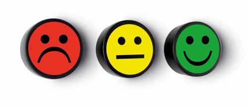 Impressiemagneet Smiley Smit Visual, verschillende kleuren pak/5