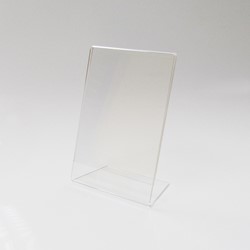 Kaarthouder acryl 2mm A3 staand L-schuin
