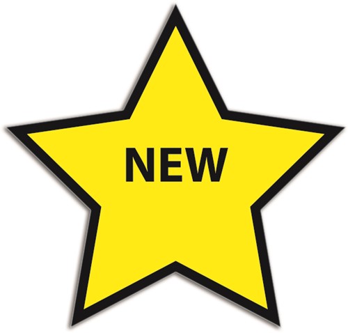 Magneetfolie 'New' Star Smit Visual geel-zwart pak/5