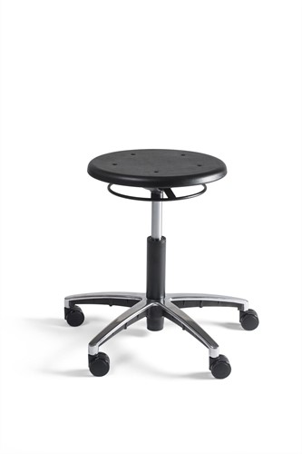 Werkstoel Tabouret 324 zitting PU, voetkruis aluminium