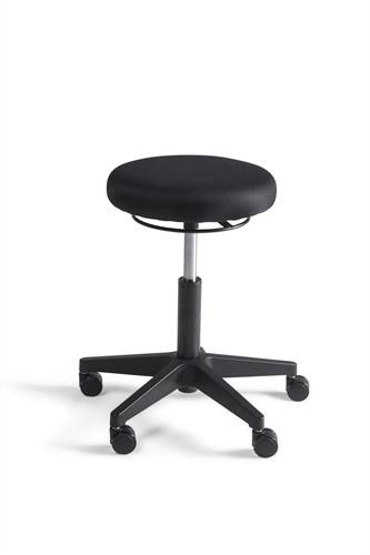 Werkstoel Tabouret 329 zitting stof, voetkruis kunststof