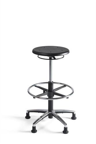 Werkstoel Tabouret 332 hoge zitting PU, voetkruis aluminium